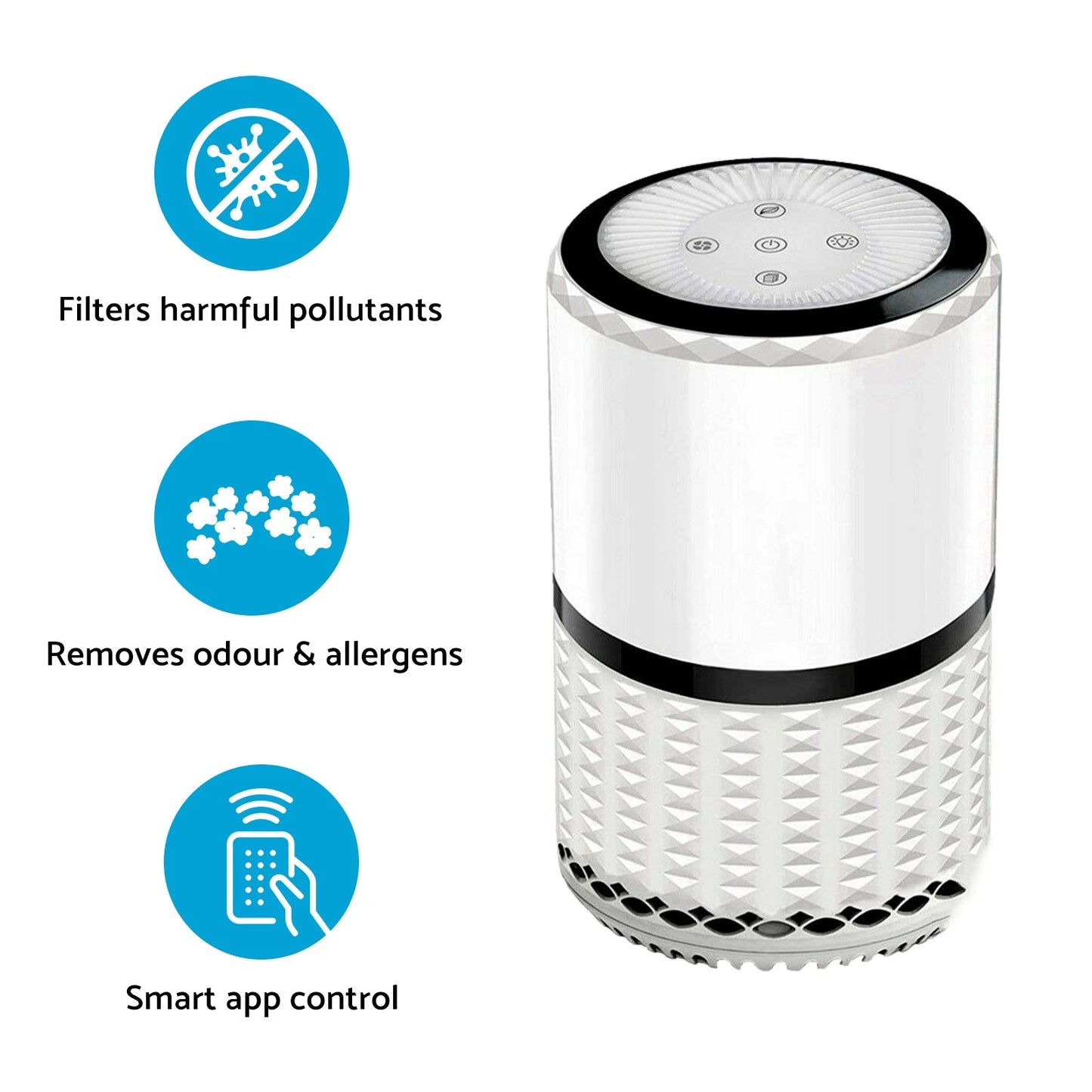HEPA Filter Air Purifier Odour & Smoke Remover for Home (37-50dB)