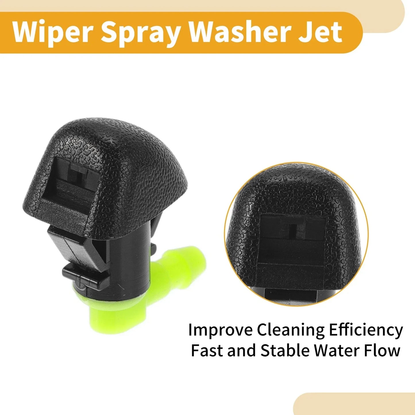 Windshield Washer Nozzle Kit for Honda Pilot (2016-2023) - Includes Fluid Hose
