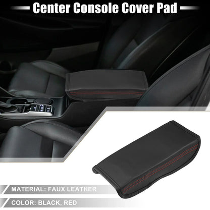 Car Center Console Armrest Cover for Hyundai Tucson (2016-2021) Black Red