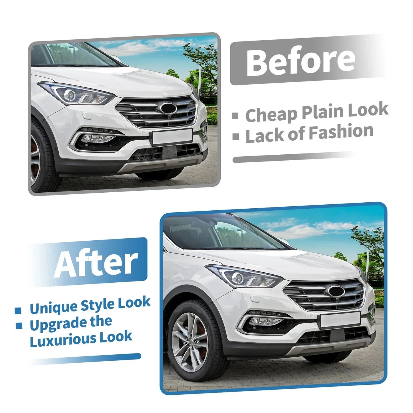 Lower Front Bumper Grille for Hyundai Santa Fe (2013-2016)