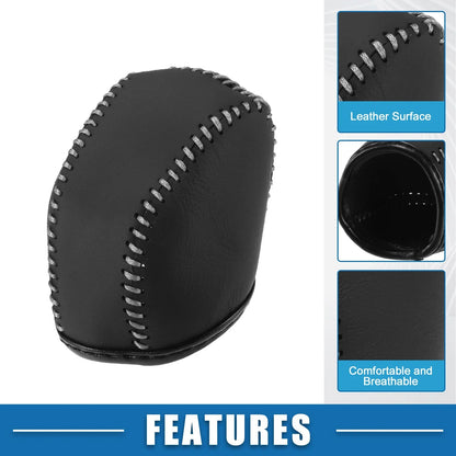 Gear Shift Lever Cover for Lexus NX 250 Black Gray Stitches