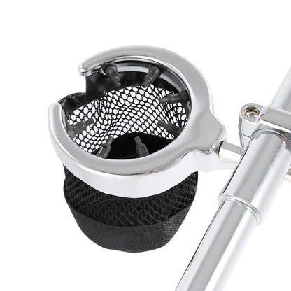 Handlebar Cup Holder for Harley Universal Metal Drink Mesh Basket