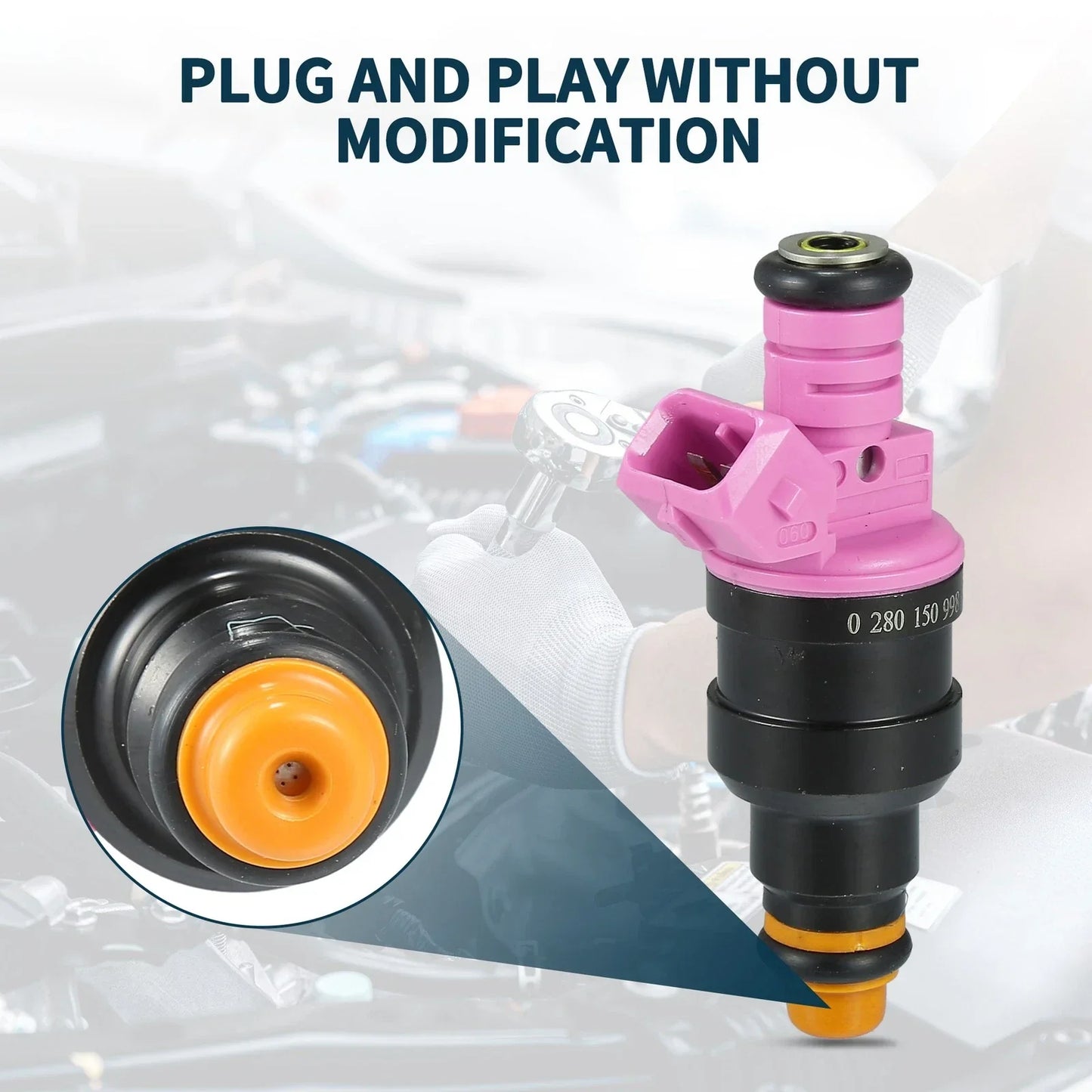 Fuel Injector 3.9L for Dodge Ram 1500 (1997-2001) - 6 x Pink Injectors