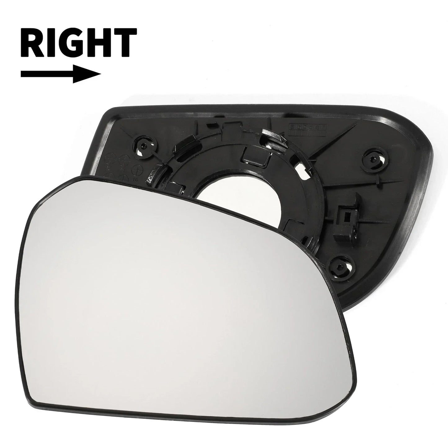 Right Side White Mirror Glass for Hyundai I10 (2013-2019)