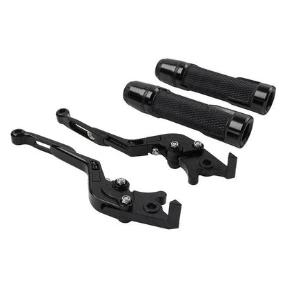 Fold Extendable Brake Clutch Levers & Handlebar Grips for Suzuki DL1000 (2002-2023)