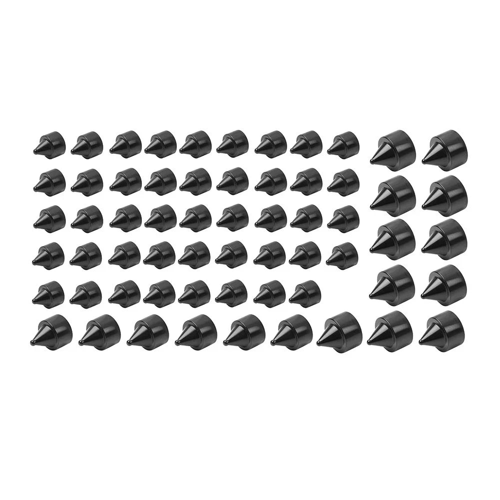 61X Engine Topper Bolt Caps Cover Black for Harley Twin Cam FLH (1999-2006)