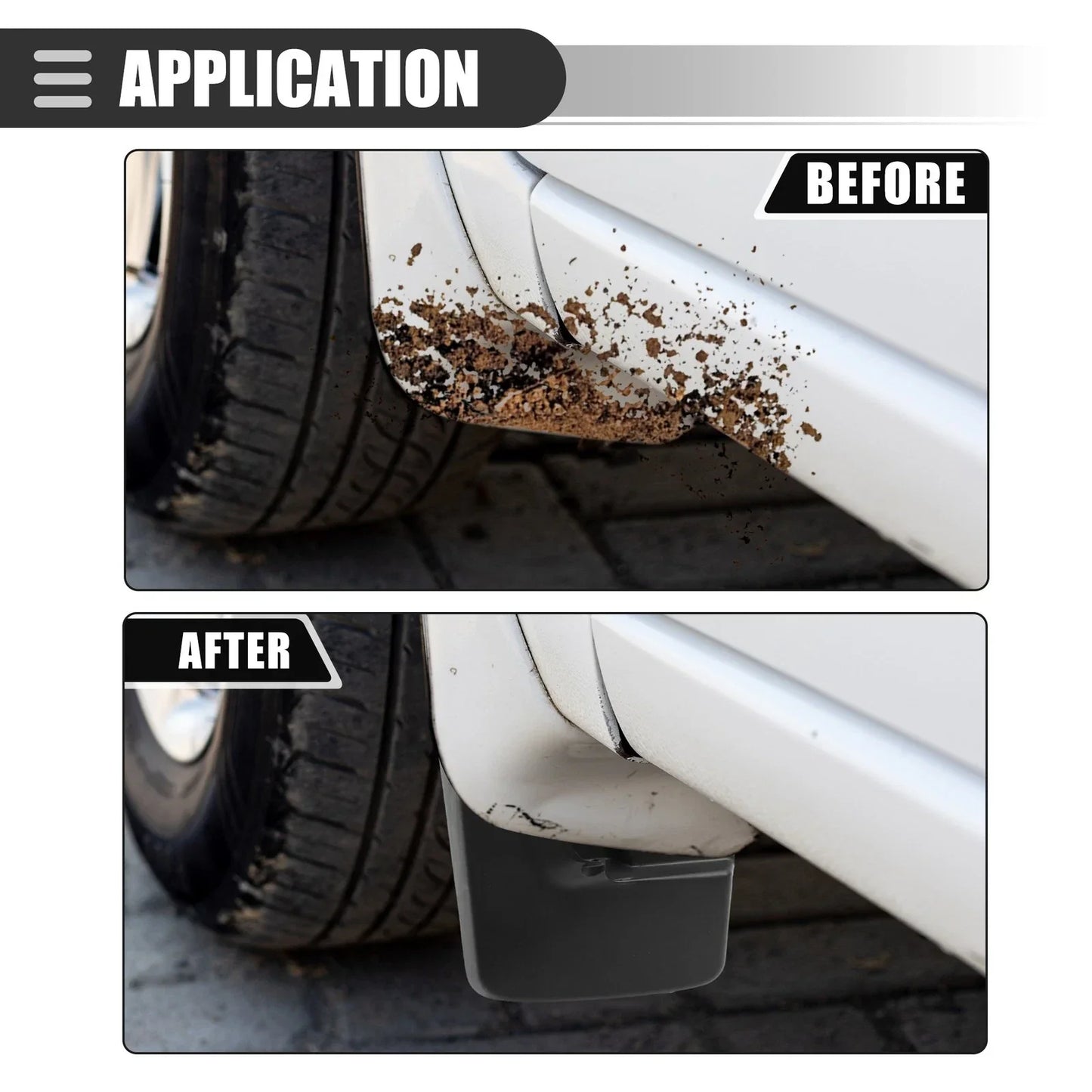 Car Mud Flaps Splash Guards Set for Dodge Ram (2009-2018)