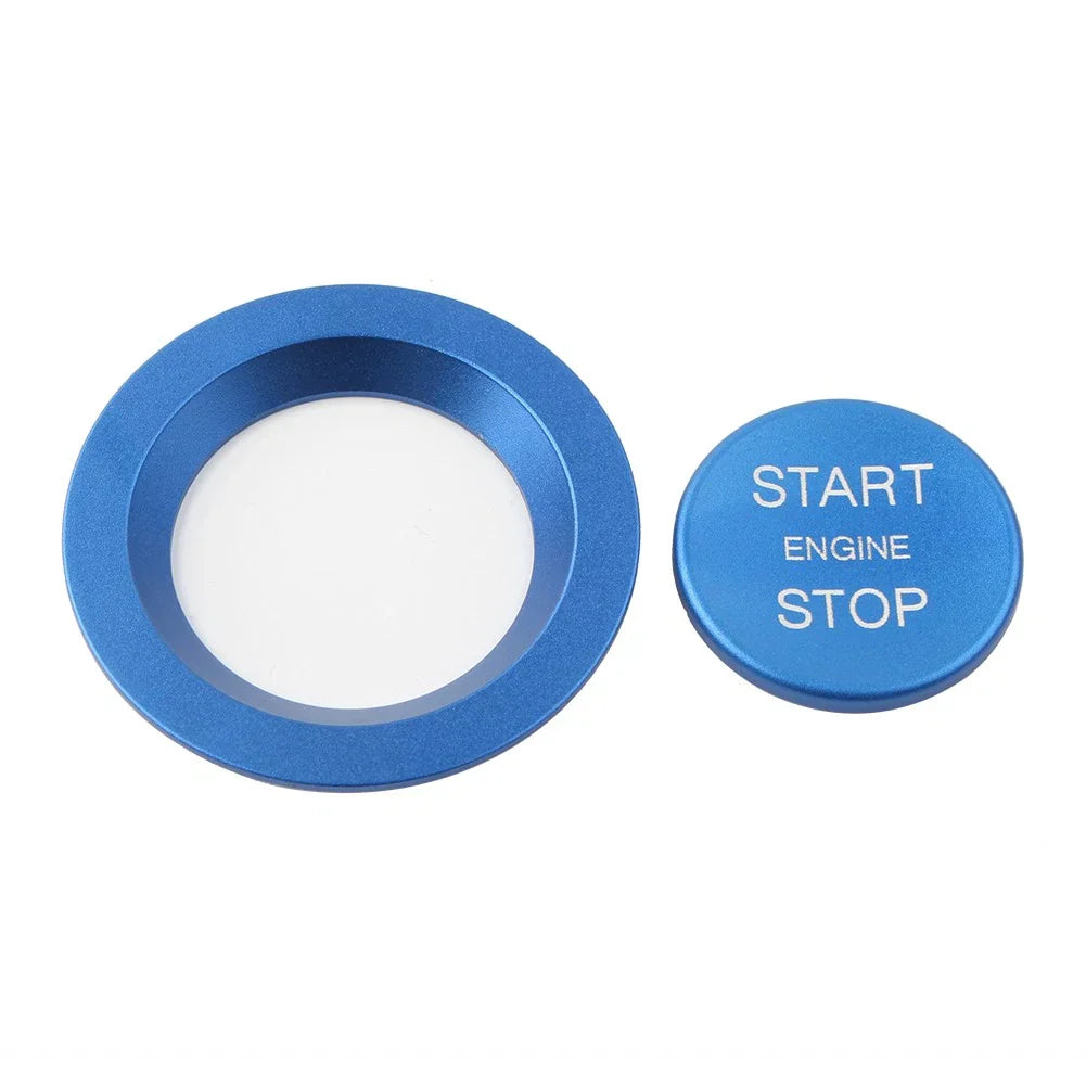 Blue Engine Start Button Decorative Ring Cover for Range Rover Jaguar