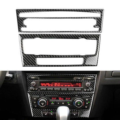 Carbon Fiber CD & AC Panel Cover Trim for BMW 3 Series E90 E92 E93 (2005-2012)