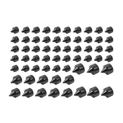 62X Engine Bolt Black Cap Kit for Harley Touring Road King Softail Trike (18-24)
