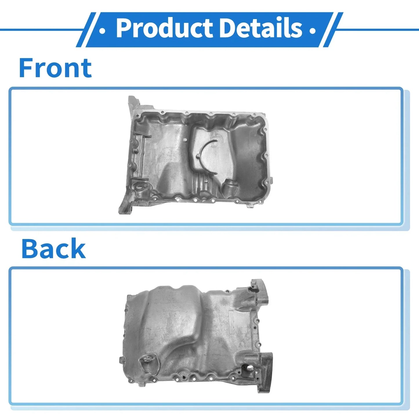 Engine Oil Pan for Honda Accord (2008-2017) - 1 x Steel Silver Tone