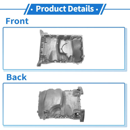 Engine Oil Pan for Honda Accord (2008-2017) - 1 x Steel Silver Tone