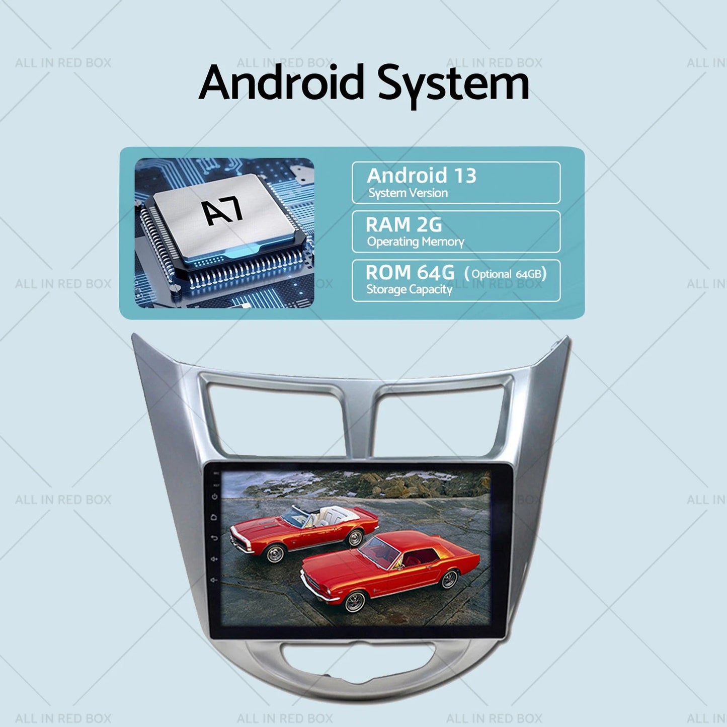 9" Touch Screen CarPlay In-Dash Stereo for Hyundai Accent (2011-2019)