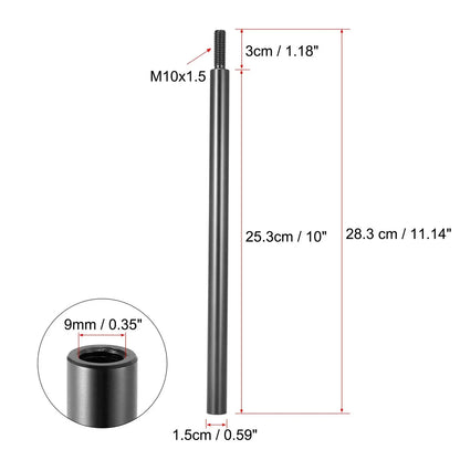 10" Gear Shift Knob Extender for Honda M10X1.5 Black  1 x PC