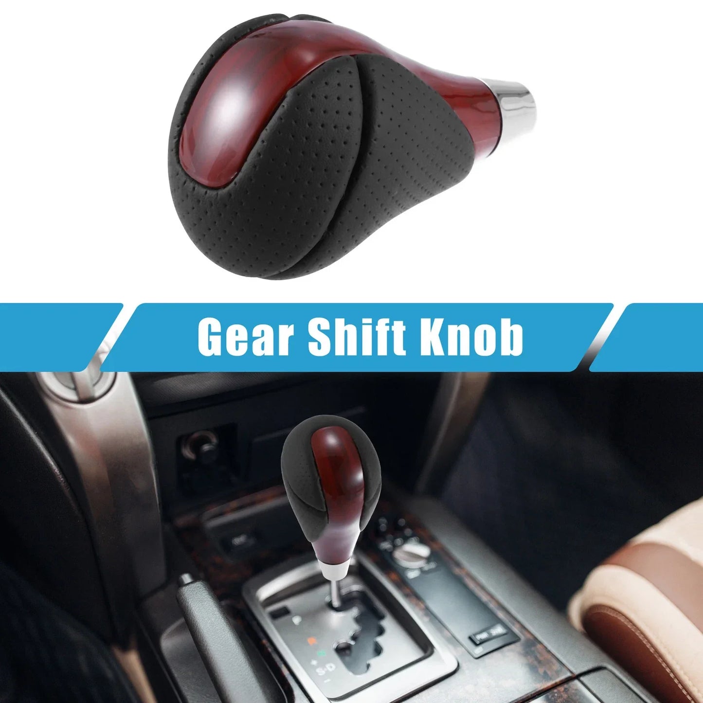 Gear Shift Knob for Lexus ES300h ES350 GS300 GS350 Black Red (2013-2020)