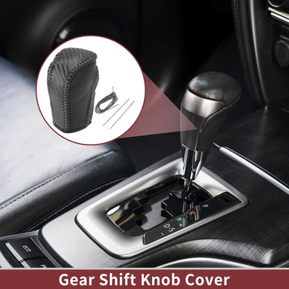 Car Gear Shift Knob Cover for Honda Inspire (2023) - Gray Faux Leather