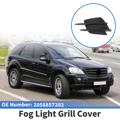 Front Left Fog Light Grill for Mercedes-Benz W205 (2015-2020) Black