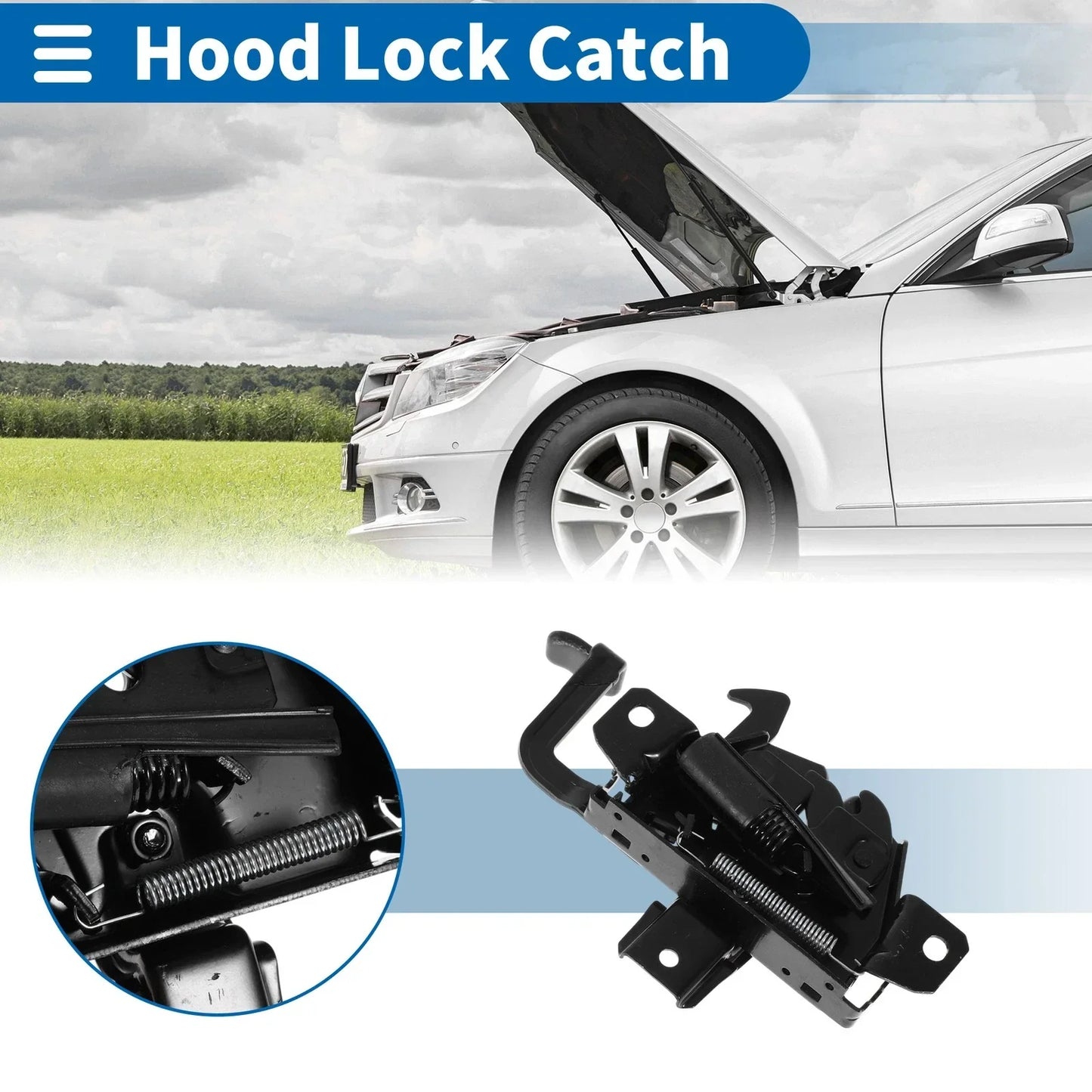 Hood Latch Assembly for Hyundai Sonata (2006-2010) - 1 x Quality Replacement