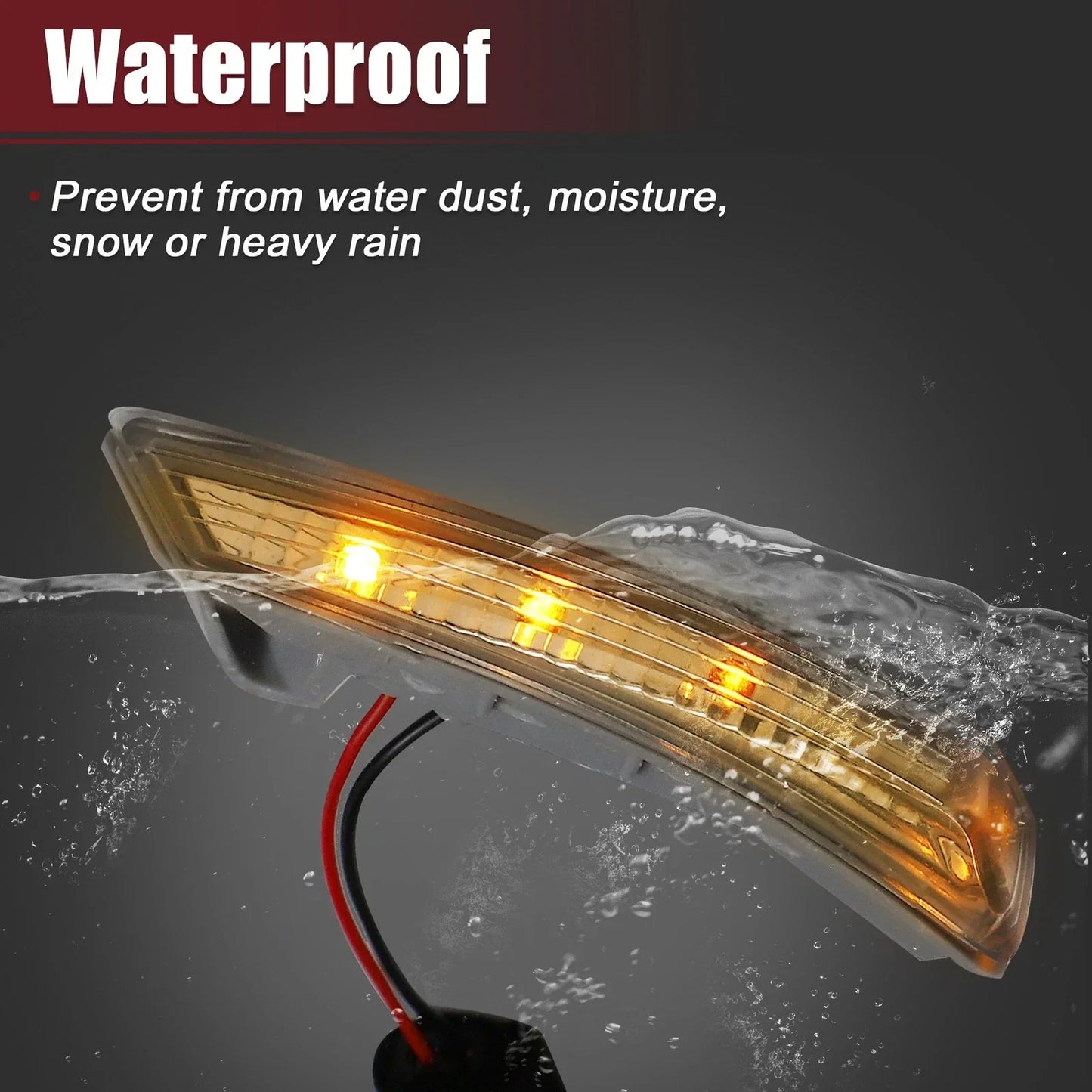 LED Left Side Mirror Turn Signal Light for Chrysler Dodge (2011-2019)