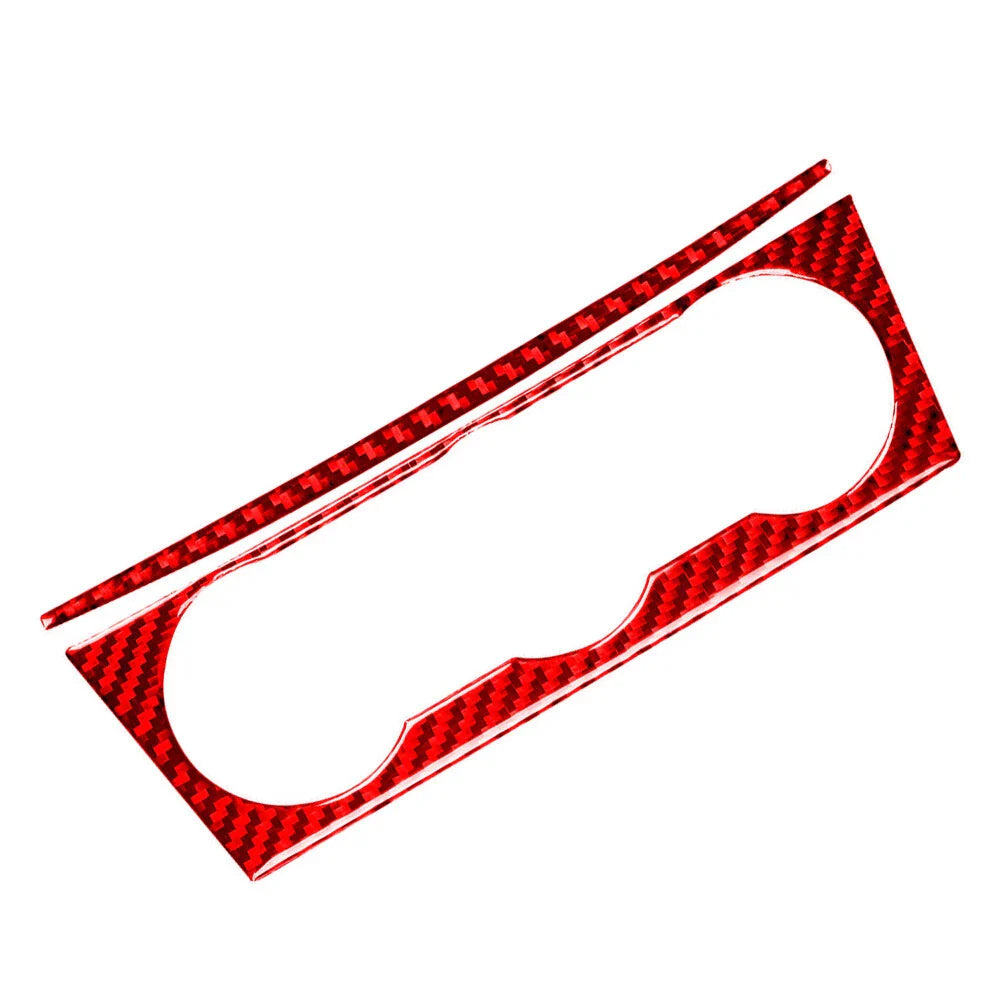 Red Carbon Fiber Air Conditioner Switch Knob Cover for Subaru WRX (2015-2021)