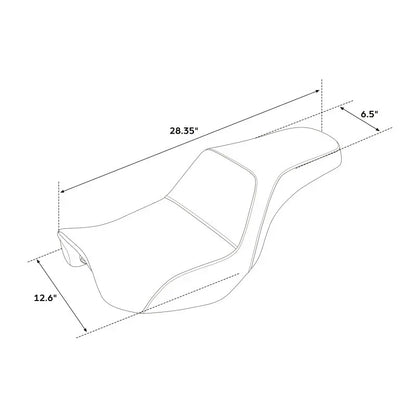 Driver Passenger Seat for Harley Dyna Fat Bob FXDF Street Bob FXDB (06-17)