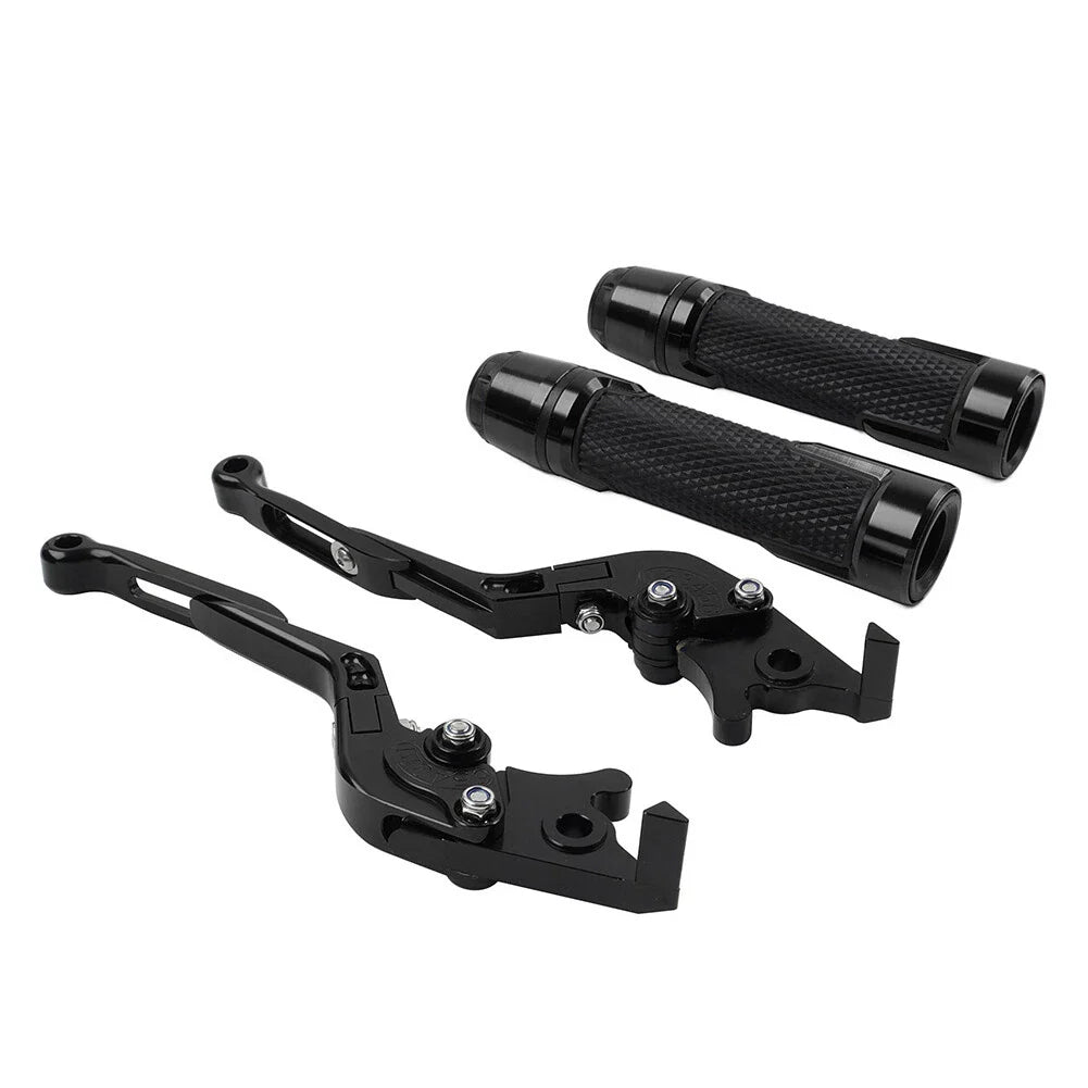 Black Extendable Brake Clutch Levers Grip Set for BMW S1000R S1000RR (2010-2023)