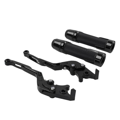 Black Extendable Brake Clutch Levers Grip Set for BMW S1000R S1000RR (2010-2023)