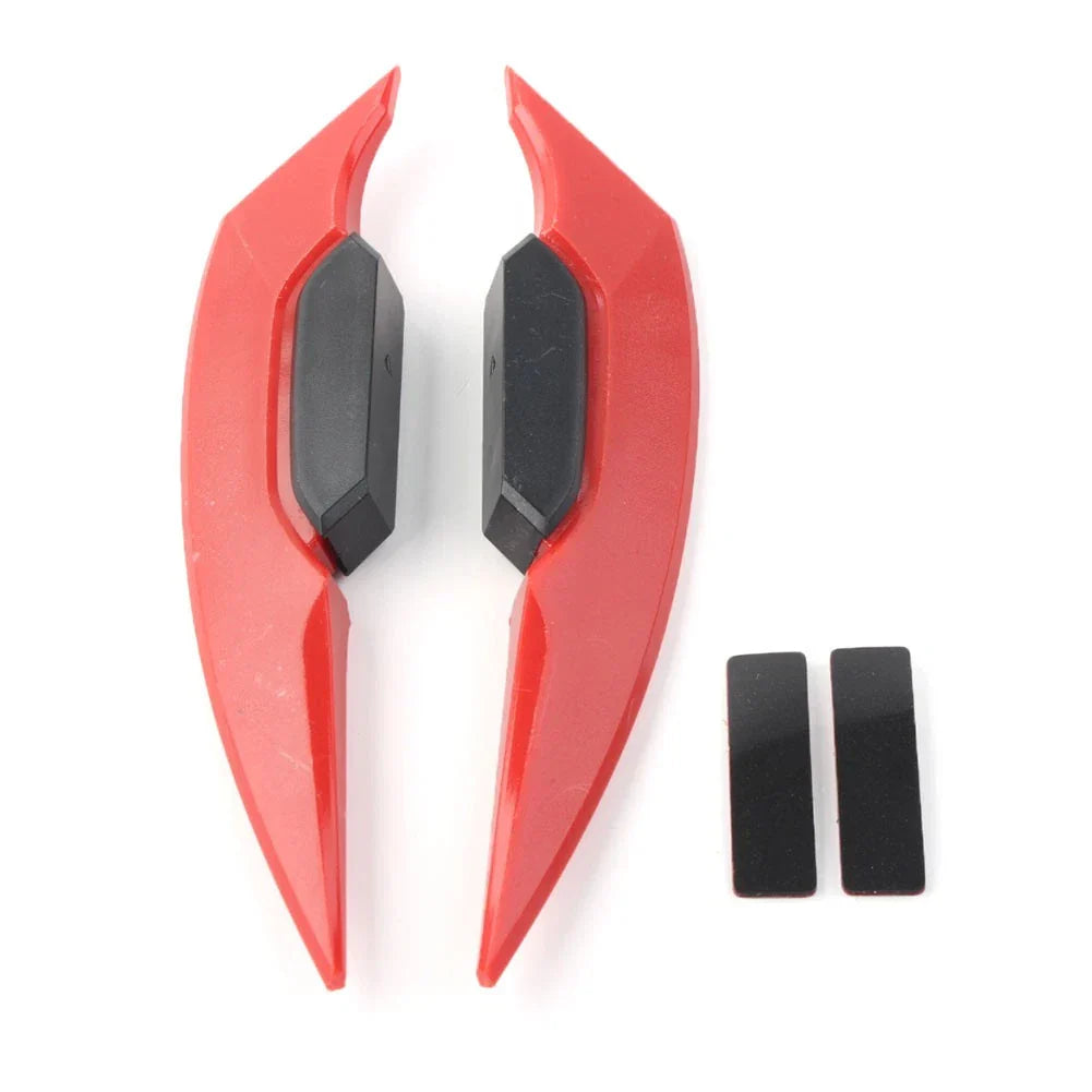 Universal Red Fairing Winglets Side Spoiler Deflector Air Wings - Pair