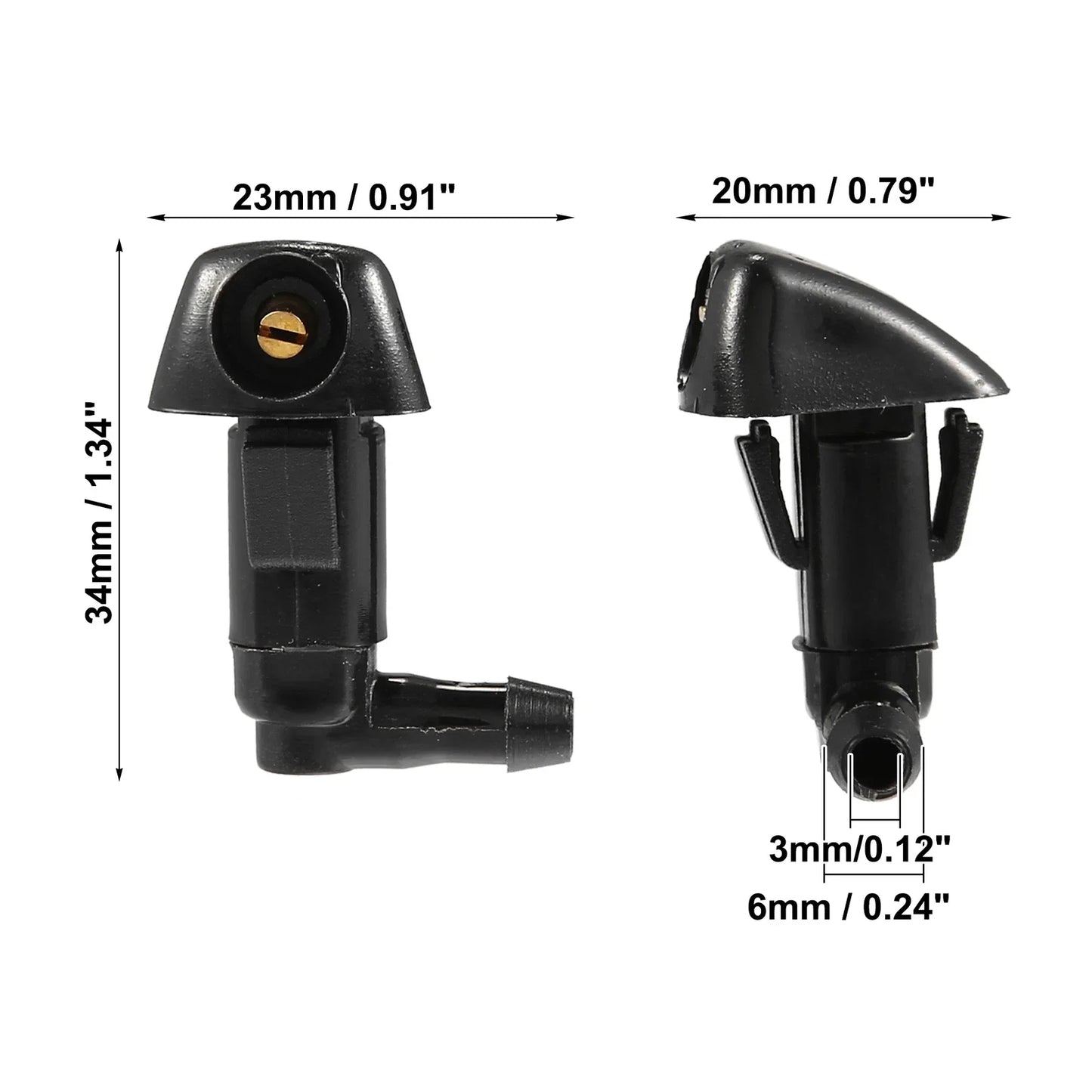 2 x Windshield Washer Nozzles for Honda Civic, Odyssey (2001-2023)