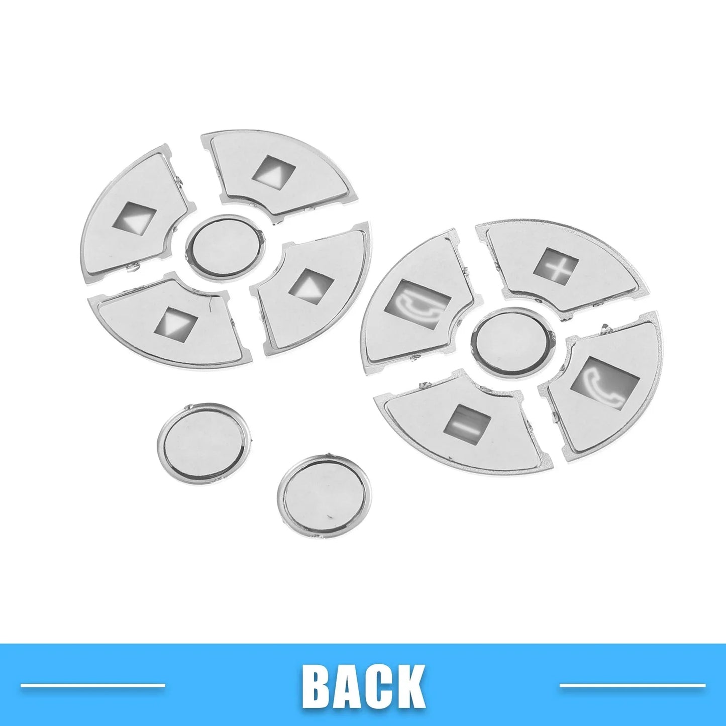 Steering Wheel Button Covers for Mercedes-Benz ABS Silver Tone 12 x Pieces