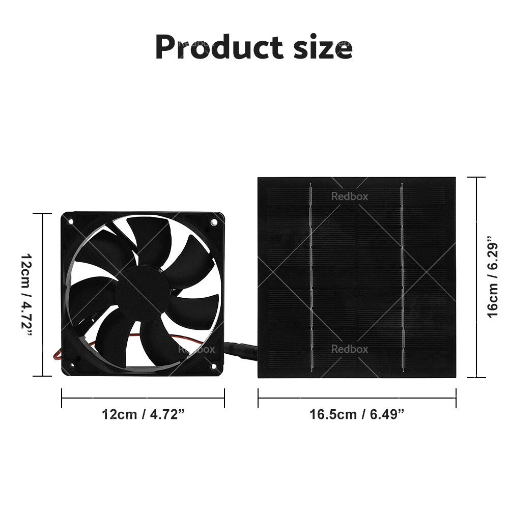 20W Solar Panel Fan for Greenhouse Pet Dog Chicken House