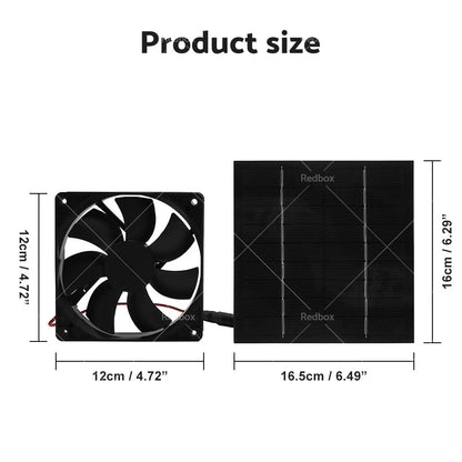20W Solar Panel Fan for Greenhouse Pet Dog Chicken House
