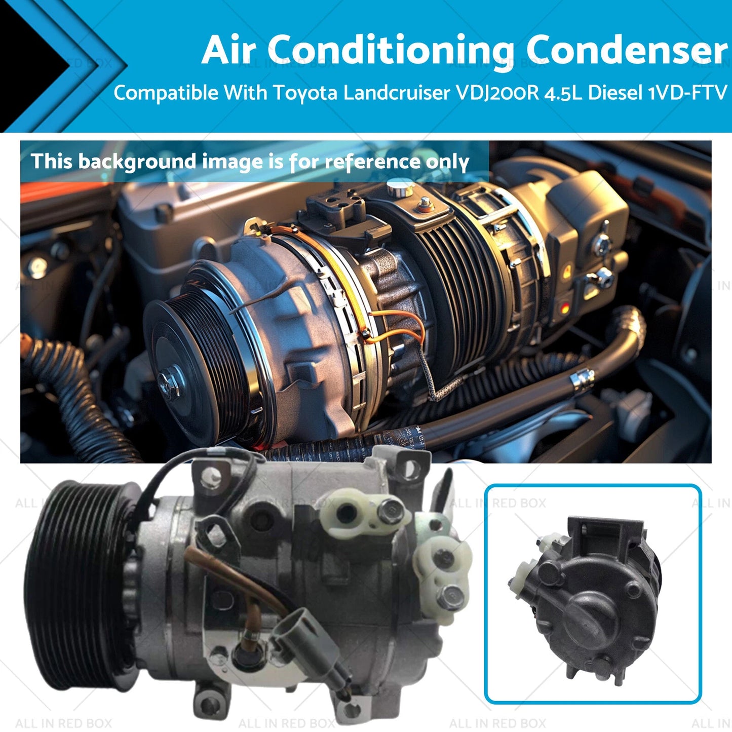 Air Con Compressor for Toyota Landcruiser VDJ200R 4.5L Diesel (2007-2021)