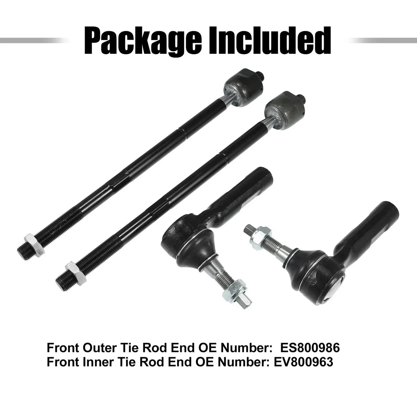 4 x Front Inner Outer Tie Rods for Dodge Challenger Charger (2011-2019)