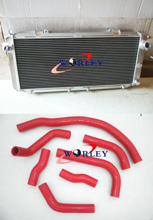 Aluminum Radiator + RED Hose for Toyota MR2 SW20 3SGTE (1990-1997)