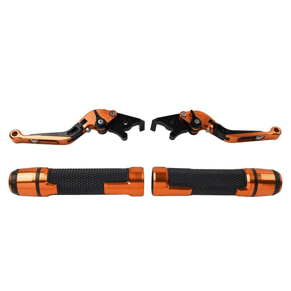 Orange Brake Clutch Lever Handlebar Grip Set for Yamaha FJR XJR 1300 (2001-2023)