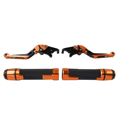 Orange Brake Clutch Lever Handlebar Grip Set for Yamaha FJR XJR 1300 (2001-2023)