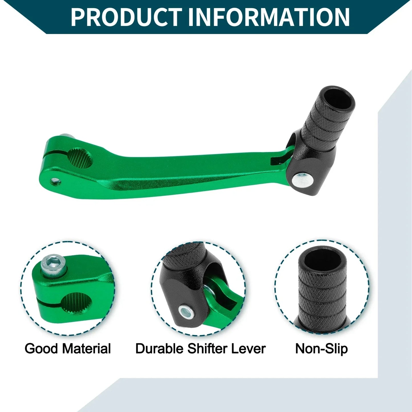 Folding Motorcycle Gear Shifter Lever for Honda CRF150F (2003-2017) Green Black