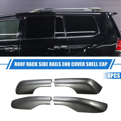 4 x Car Roof Rack Side Rails End Covers for Lexus LX570 (2008-2015) Gray