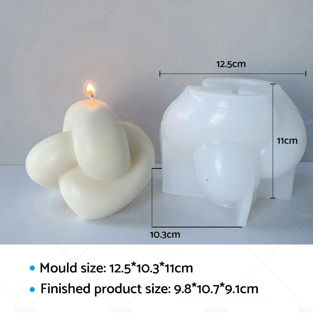 Large Knot Candle Mold Spiral Tie Rope Twisted Silicone Aromatherapy