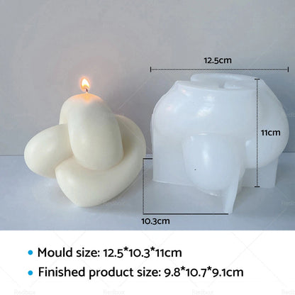 Large Knot Candle Mold Spiral Tie Rope Twisted Silicone Aromatherapy