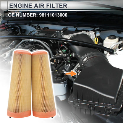 Engine Air Filter for Porsche 718 Boxster 4.0L (2021-2024) - 1 Pair