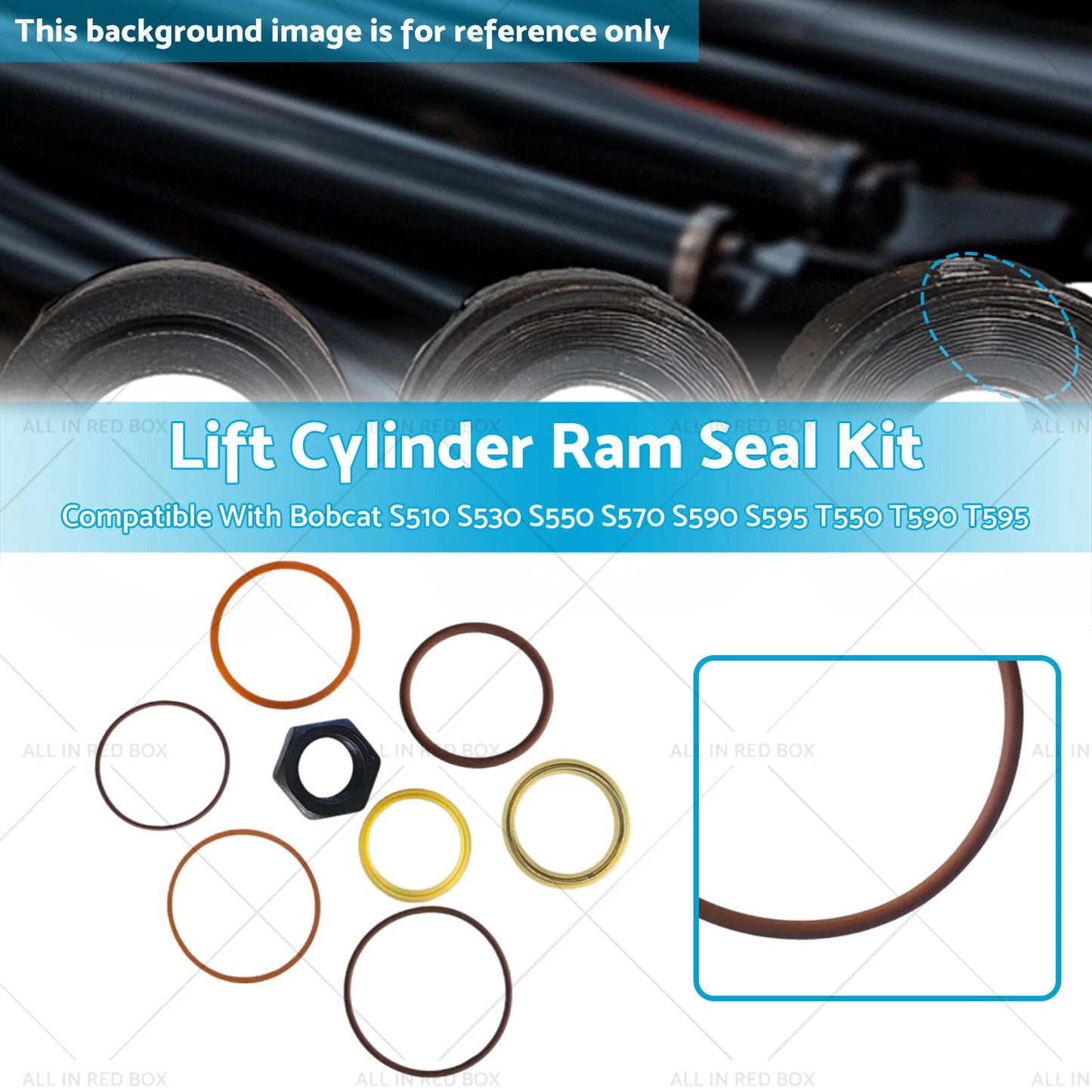 Lift Cylinder Ram Seal Kit for Bobcat S510 S530 S550 T550 T590 (2011-2023)