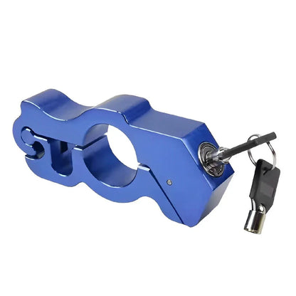 Blue Motor Handlebar Lock Anti-Theft Grip for Bike Scooter ATV