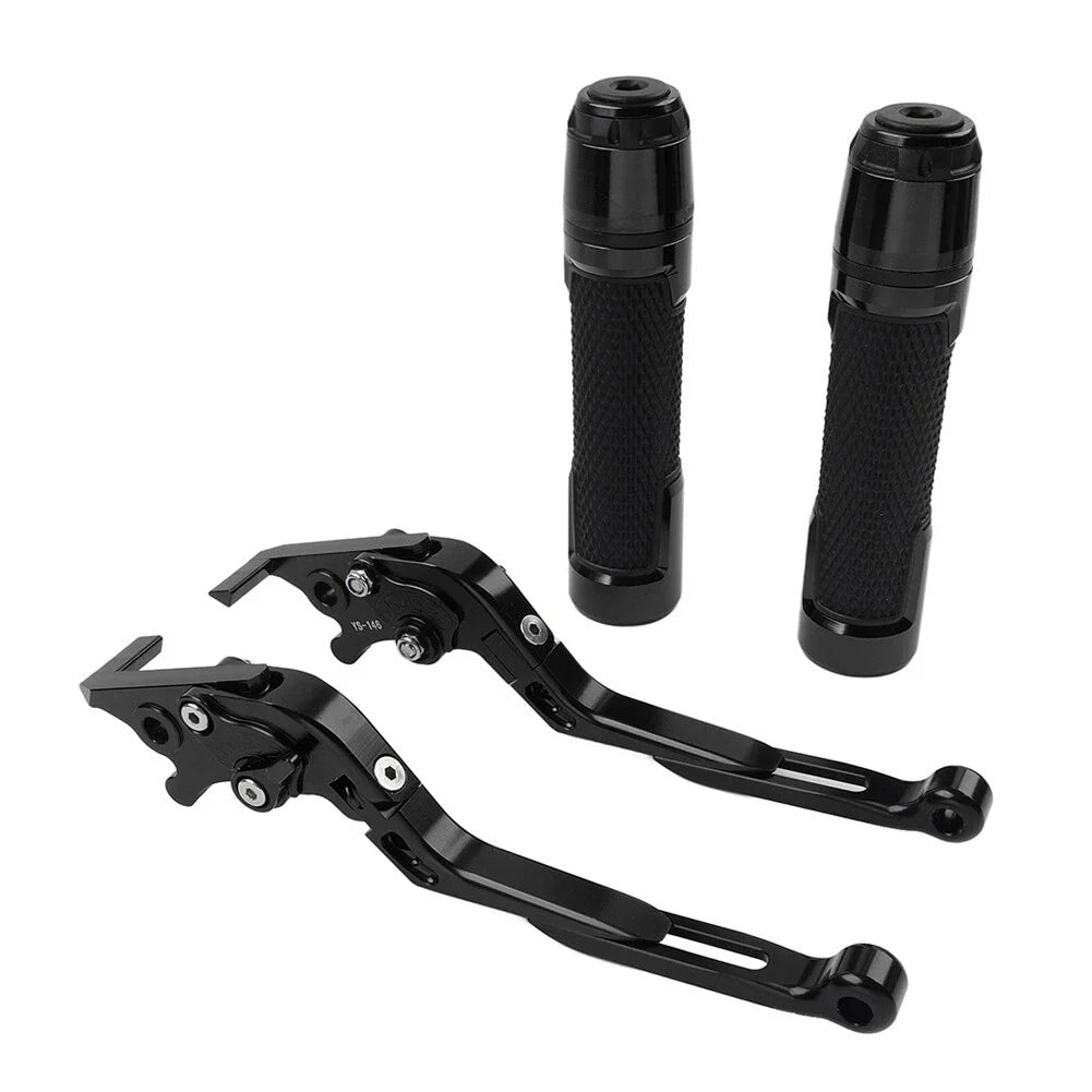 Black Extendable Brake Clutch Levers Grip Set for BMW S1000R S1000RR (2010-2023)