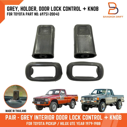 Grey Door Lock Control Knob for Toyota Hilux Ute 79-87 4Runner