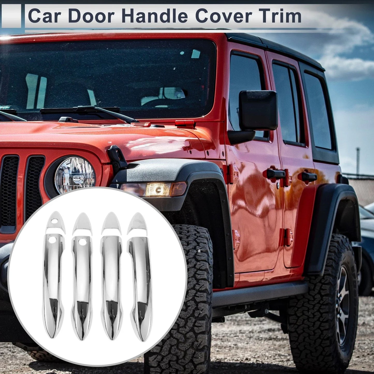 Door Handle Cover for Honda Accord (2018-2023) Durable Silver Tone