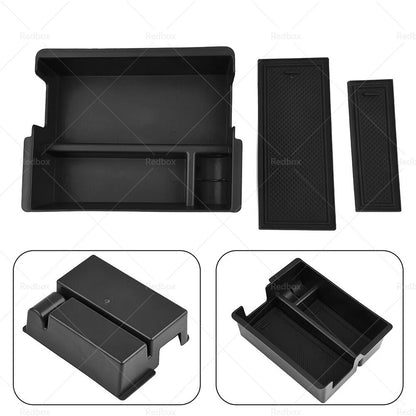 Black Center Console Armrest Storage Box Tray for Isuzu D-Max DMAX (2012-2023)