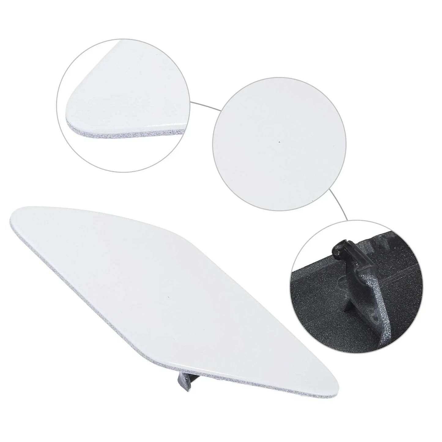Front Left Right Washer Nozzle Covers for Porsche Cayenne 2011-2014 White