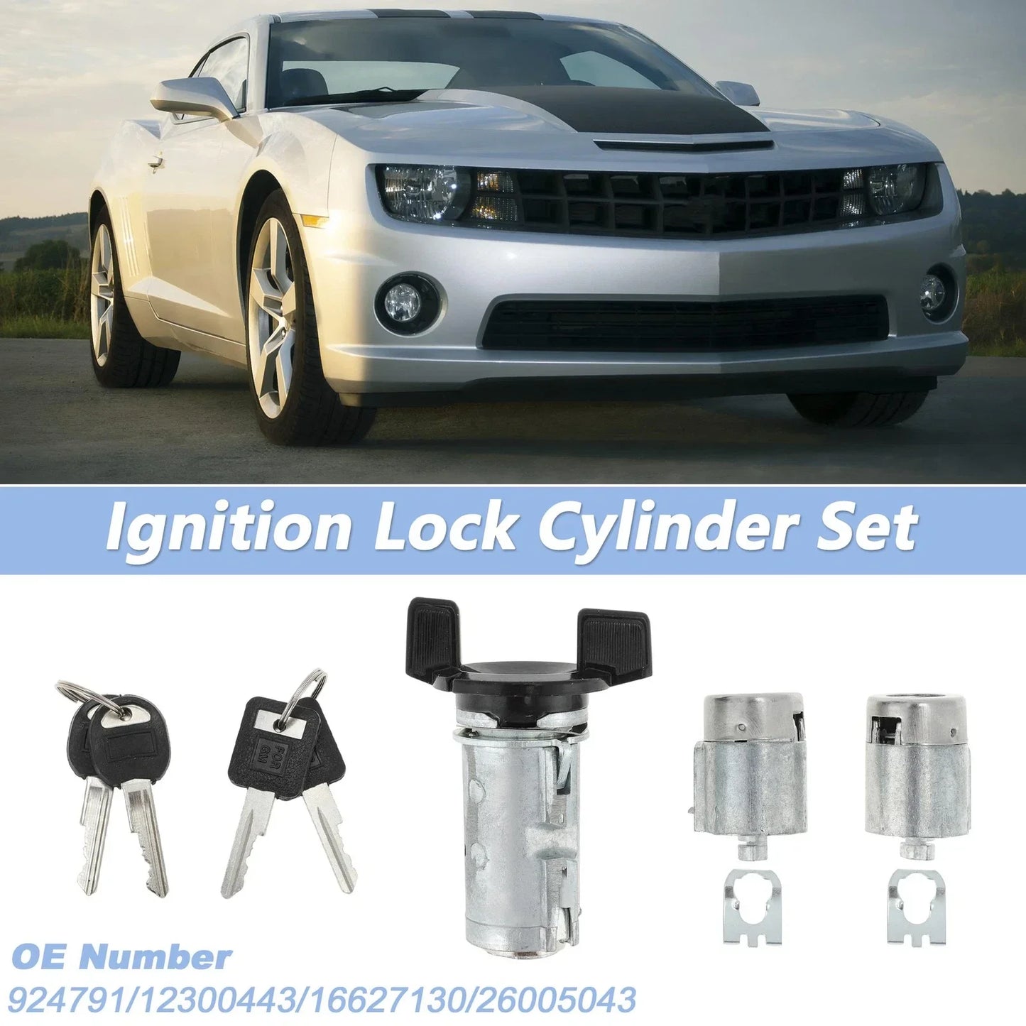Ignition Lock Cylinder & Door Lock for Chevrolet Camaro (No. 924791)